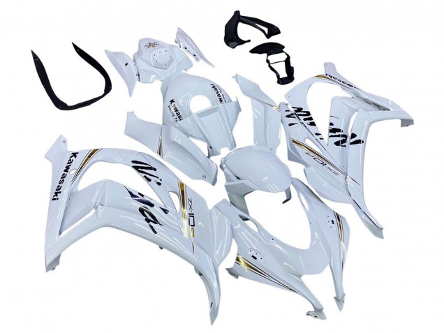 Großhandel Kawasaki ZX10R Motorrad Verkleidung 2016-2020 - Weiss Gold Schwarz