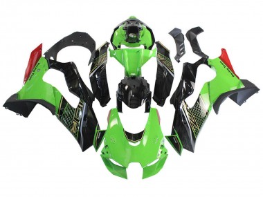 Großhandel Kawasaki ZX10R Motorrad Verkleidung 2021-2026 - Grun Schwarz Rot Bienenwabe