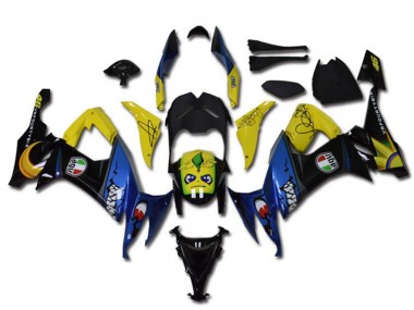 Großhandel Kawasaki ZX10R Motorrad Verkleidung 2008-2010 - Gelb Schwarz Blau Hai
