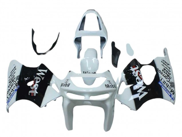 Großhandel Kawasaki ZX6R Motorrad Verkleidung 1998-1999 - Weiss Schwarz West Mobil