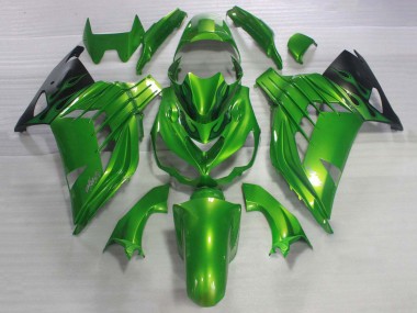 Großhandel Kawasaki ZX14R ZZR1400 Motorrad Verkleidung 2006-2011 - Grun Glanzendes Schwarz