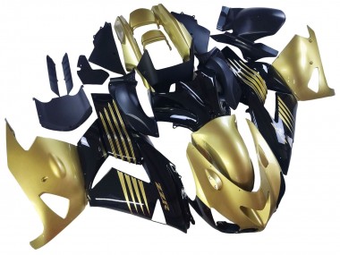 Großhandel Kawasaki ZX14R ZZR1400 Motorrad Verkleidung 2006-2011 - Gold Schwarz