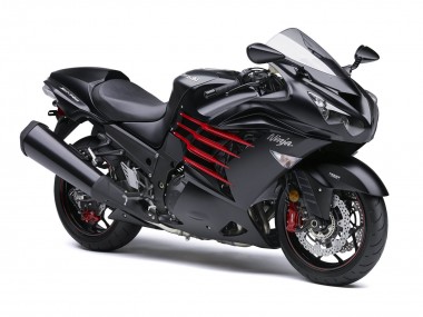 Großhandel Kawasaki ZX14R ZZR1400 Motorrad Verkleidung 2012-2024 - Matt Schwarz Rot Weiss Ninja