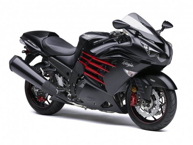 Großhandel Kawasaki ZX14R ZZR1400 Motorrad Verkleidung 2012-2024 - Matt Schwarz Rot Weiss Ninja