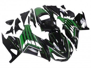 Großhandel Kawasaki ZX14R ZZR1400 Motorrad Verkleidung 2012-2024 - Grun Glanzendes Schwarz Streifen