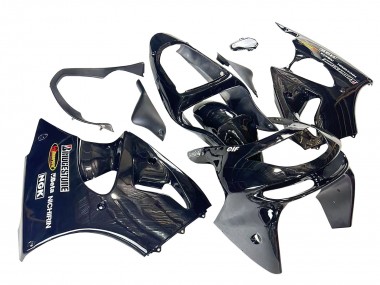 Großhandel Kawasaki ZX6R Motorrad Verkleidung 1998-1999 - Glanzendes Schwarz Gelb Elf Bridgestone