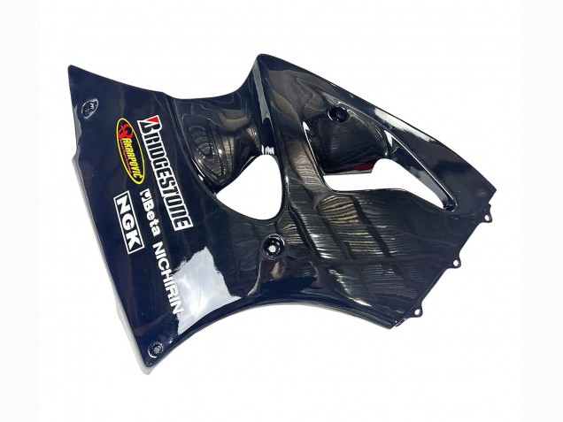 Großhandel Kawasaki ZX6R Motorrad Verkleidung 1998-1999 - Glanzendes Schwarz Gelb Elf Bridgestone