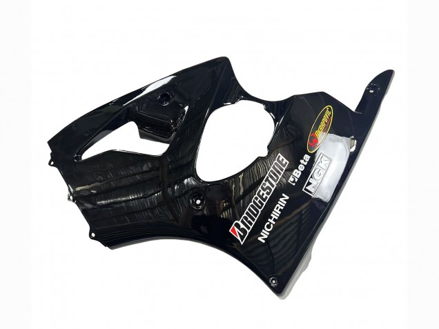Großhandel Kawasaki ZX6R Motorrad Verkleidung 1998-1999 - Glanzendes Schwarz Gelb Elf Bridgestone