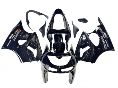 Großhandel Kawasaki ZX6R Motorrad Verkleidung 1998-1999 - Glanzendes Schwarz Gelb Elf Bridgestone