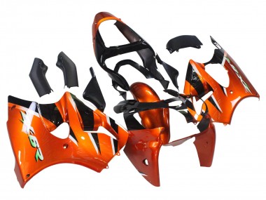 Großhandel Kawasaki ZX6R Motorrad Verkleidung 2000-2002 - Orange Schwarz