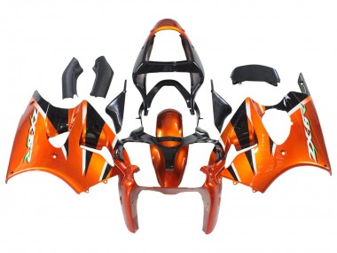 Großhandel Kawasaki ZX6R Motorrad Verkleidung 2000-2002 - Orange Schwarz