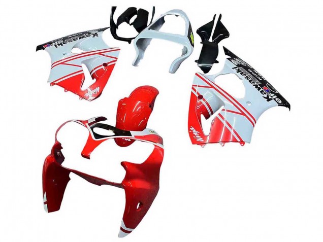 Großhandel Kawasaki ZX6R Motorrad Verkleidung 2000-2002 - Weiss Rot Schwarz