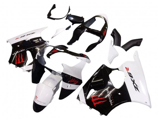 Großhandel Kawasaki ZX6R Motorrad Verkleidung 2000-2002 - Weiss Schwarz Rot Monster