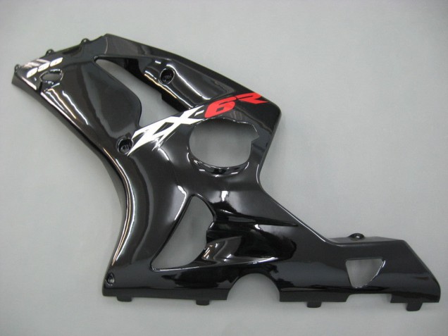 Großhandel Kawasaki ZX6R Motorrad Verkleidung 2003-2004 - Glanzendes Schwarz