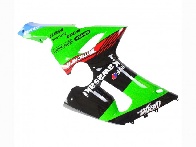Großhandel Kawasaki ZX6R Motorrad Verkleidung 2005-2006 - Grun Rot Schwarz Elf 66