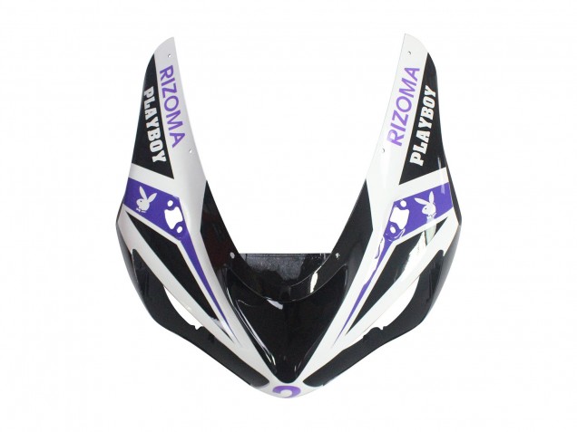 Großhandel Kawasaki ZX6R Motorrad Verkleidung 2005-2006 - Weiss Lila Schwarz Rizoma Playboy Denso