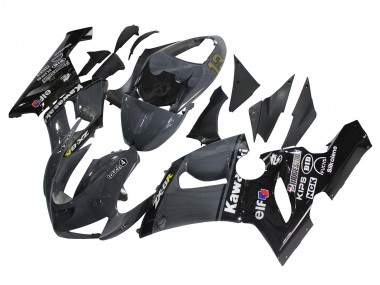 Großhandel Kawasaki ZX6R Motorrad Verkleidung 2005-2006 - Dunkel Grau Schwarz