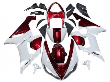 Großhandel Kawasaki ZX6R Motorrad Verkleidung 2005-2006 - Weiss Rot