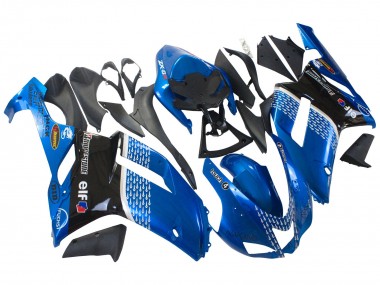 Großhandel Kawasaki ZX6R Motorrad Verkleidung 2007-2008 - Schwarz Blauer Elf