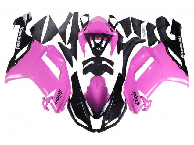 Großhandel Kawasaki ZX6R Motorrad Verkleidung 2007-2008 - Schwarz Rosa Ninja