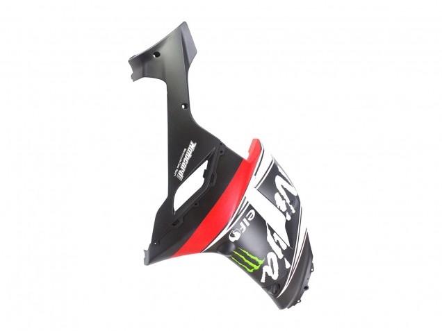 Großhandel Kawasaki ZX6R Motorrad Verkleidung 2007-2008 - Schwarz Weiss Rot mit weissem Schnee Aufkleber Ninja Elf