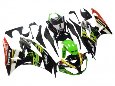 Großhandel Kawasaki ZX6R Motorrad Verkleidung 2009-2012 - Grun Glanzendes Schwarz Gelb Weiss Rot Elf Monster