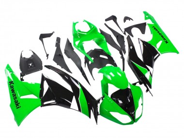 Großhandel Kawasaki ZX6R Motorrad Verkleidung 2009-2012 - Grun Glanzendes Schwarz