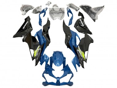 Großhandel Kawasaki ZX6R Motorrad Verkleidung 2019-2022 - Blau Gelb Weiss Glanzendes Schwarz