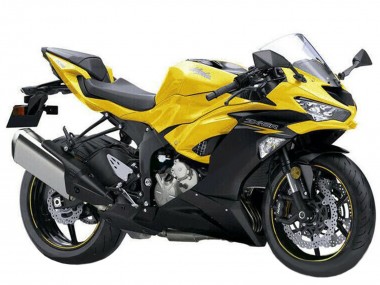 Großhandel Kawasaki ZX6R Motorrad Verkleidung 2019-2022 - Gelb Matt Schwarz