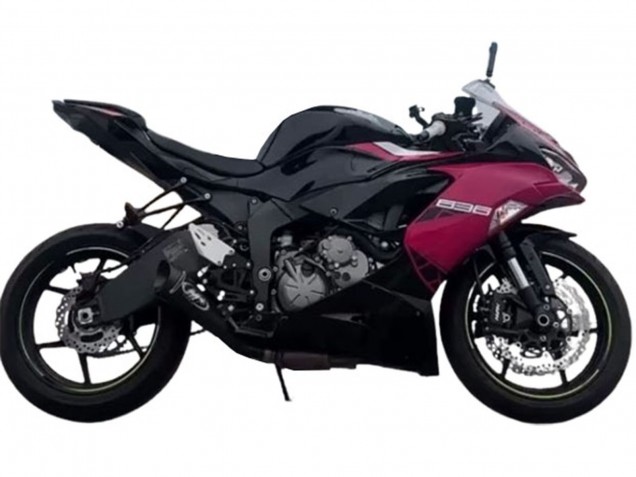 Großhandel Kawasaki ZX6R Motorrad Verkleidung 2019-2022 - Glanzendes Schwarz Rosa Ninja