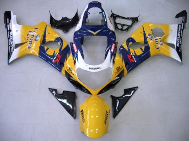 Großhandel Suzuki GSXR1000 Motorrad Verkleidung 2000-2002 - Gelb Dunkel Blau Weiss Motul Corona