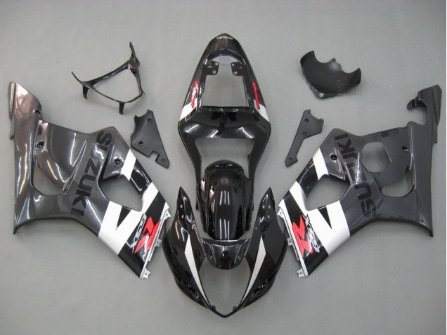 Großhandel Suzuki GSXR 1000 Motorrad Verkleidung 2003-2004 - Glanzendes Schwarz Weiss Grau Rot