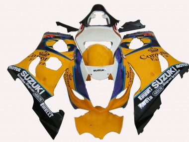 Großhandel Suzuki GSXR 1000 Motorrad Verkleidung 2003-2004 - Gelb Weiss Blau Schwarz Corona