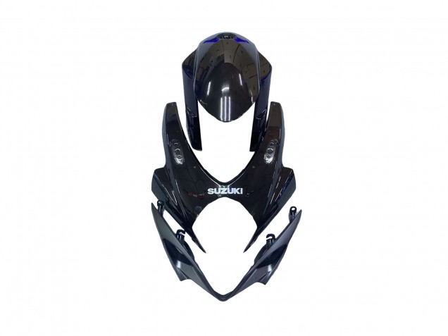 Großhandel Suzuki GSXR 1000 Motorrad Verkleidung Kit 2007-2008 - Blau Glanzendes Schwarz