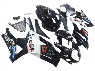 Großhandel Suzuki GSXR 1000 Motorrad Verkleidung 2007-2008 - Glanzendes Schwarz Weiss West