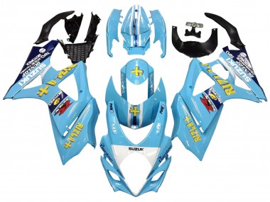 Großhandel Suzuki GSXR 1000 Motorrad Verkleidung 2007-2008 - Hellblau Gelb Schwarz Motul Rizla