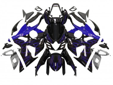 Großhandel Suzuki GSXR 1000 Motorrad Verkleidung 2007-2008 - Glanzendes Schwarz Blau Flamme