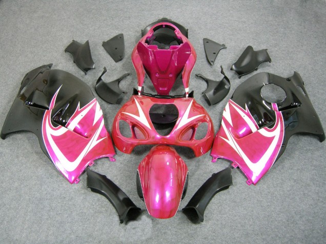 Großhandel Suzuki GSXR 1300 Hayabusa Motorrad Verkleidung 1996-2007 - Rosa Weiss Schwarz