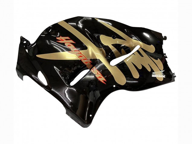 Großhandel Suzuki GSXR 1300 Hayabusa Motorrad Verkleidung 1996-2007 - Glanzendes Schwarz Gold Hayabusa