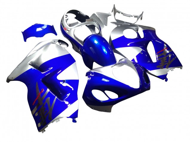 Großhandel Suzuki GSXR 1300 Hayabusa Motorrad Verkleidung 1996-2007 - Blau Silber Hayabusa