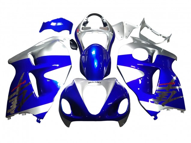 Großhandel Suzuki GSXR 1300 Hayabusa Motorrad Verkleidung 1996-2007 - Blau Silber Hayabusa