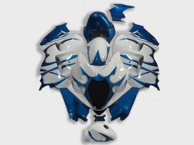 Großhandel Suzuki GSXR 1300 Hayabusa Motorrad Verkleidung 1996-2007 - Weiss Dunkel Blau