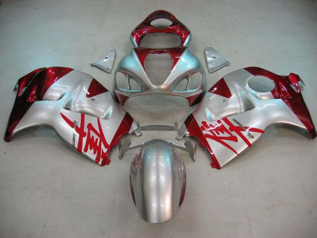 Großhandel Suzuki GSXR 1300 Hayabusa Motorrad Verkleidung 1996-2007 - Silber Rot Hayabusa