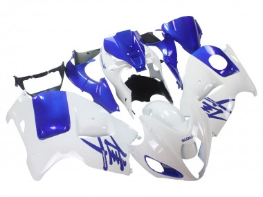 Großhandel Suzuki GSXR 1300 Hayabusa Motorrad Verkleidung 1996-2007 - Weiss Blau Hayabusa