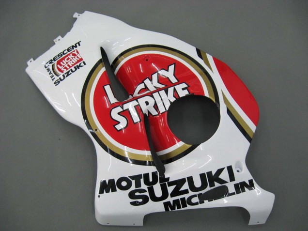 Großhandel Suzuki GSXR 1300 Hayabusa Motorrad Verkleidung 1996-2007 - Weiss Rot Motul