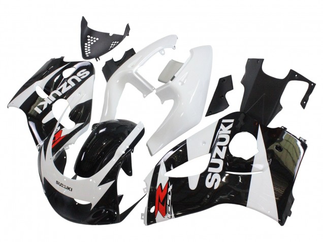 Großhandel Suzuki GSXR 600 / GSXR 750 Motorrad Verkleidung 1996-2000 - Schwarz Weiss