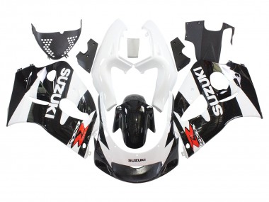 Großhandel Suzuki GSXR 600 / GSXR 750 Motorrad Verkleidung 1996-2000 - Schwarz Weiss