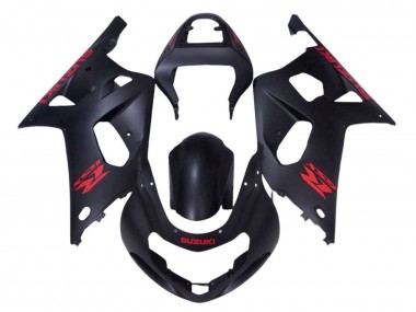 Großhandel Suzuki GSXR 600 / GSXR 750 Motorrad Verkleidung 2001-2003 - Matt Schwarz Rot