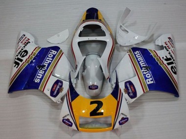 Großhandel Honda NSR250R MC28 P4 Motorrad Verkleidung 1994-1996 - Weiss Blau Gelb Gold Rothmans Elf 2