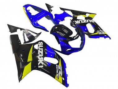Großhandel Suzuki GSXR 600 / GSXR 750 Motorrad Verkleidung 2001-2003 - Blau Gelb Glanzendes Schwarz